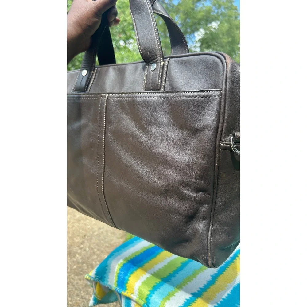 Coach Commuter Bag Mens Large Mahogany Leather Briefcase F70094